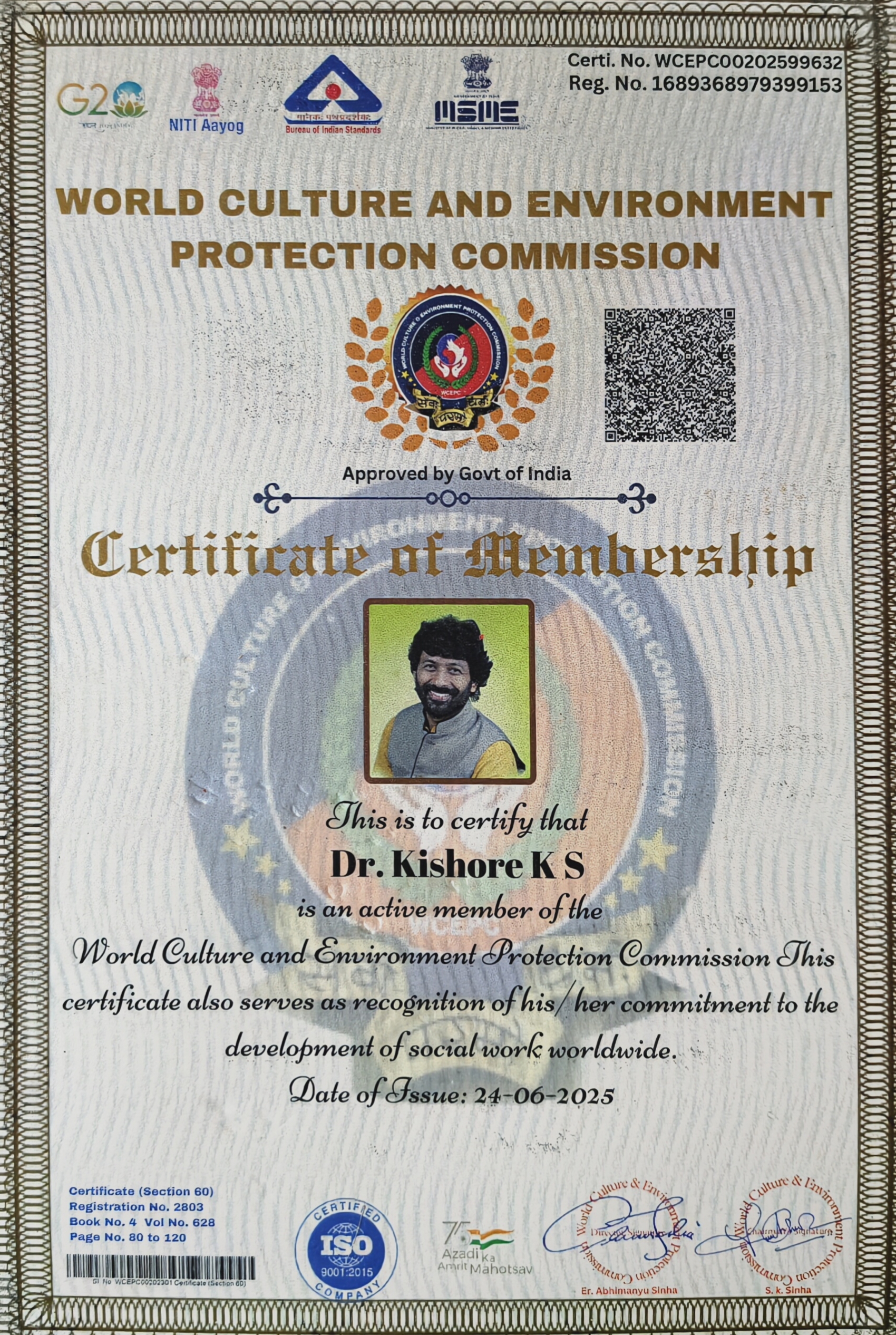 World Culture and Environment Protection Commission Membership